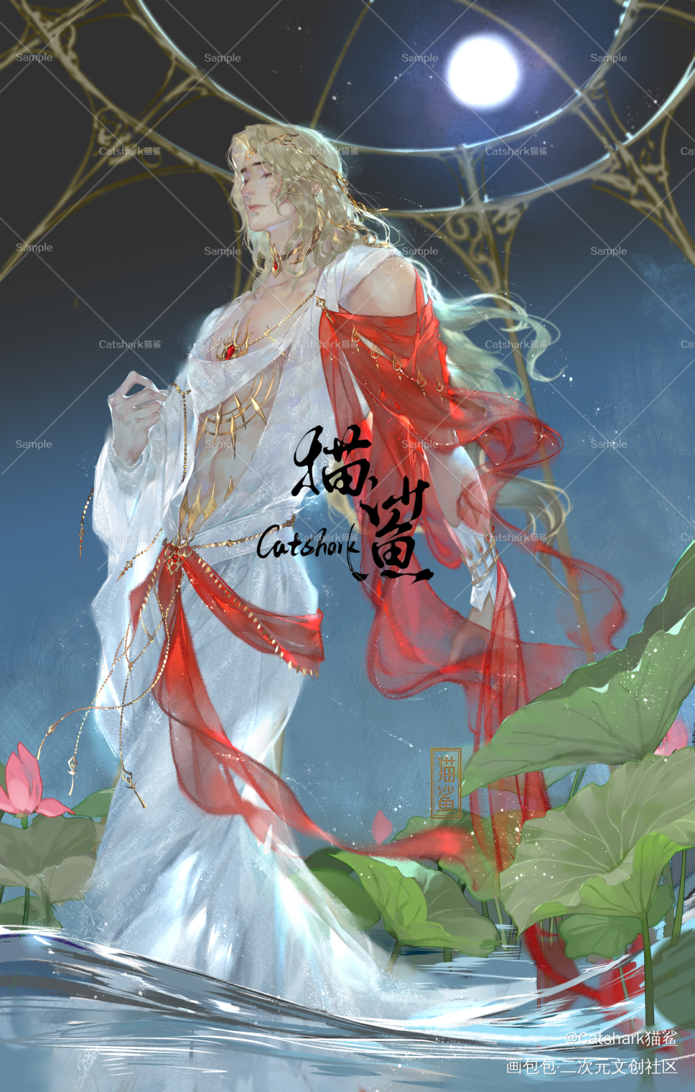 圣火昭昭喵喵喵_剑网3喵哥明教绘画作品