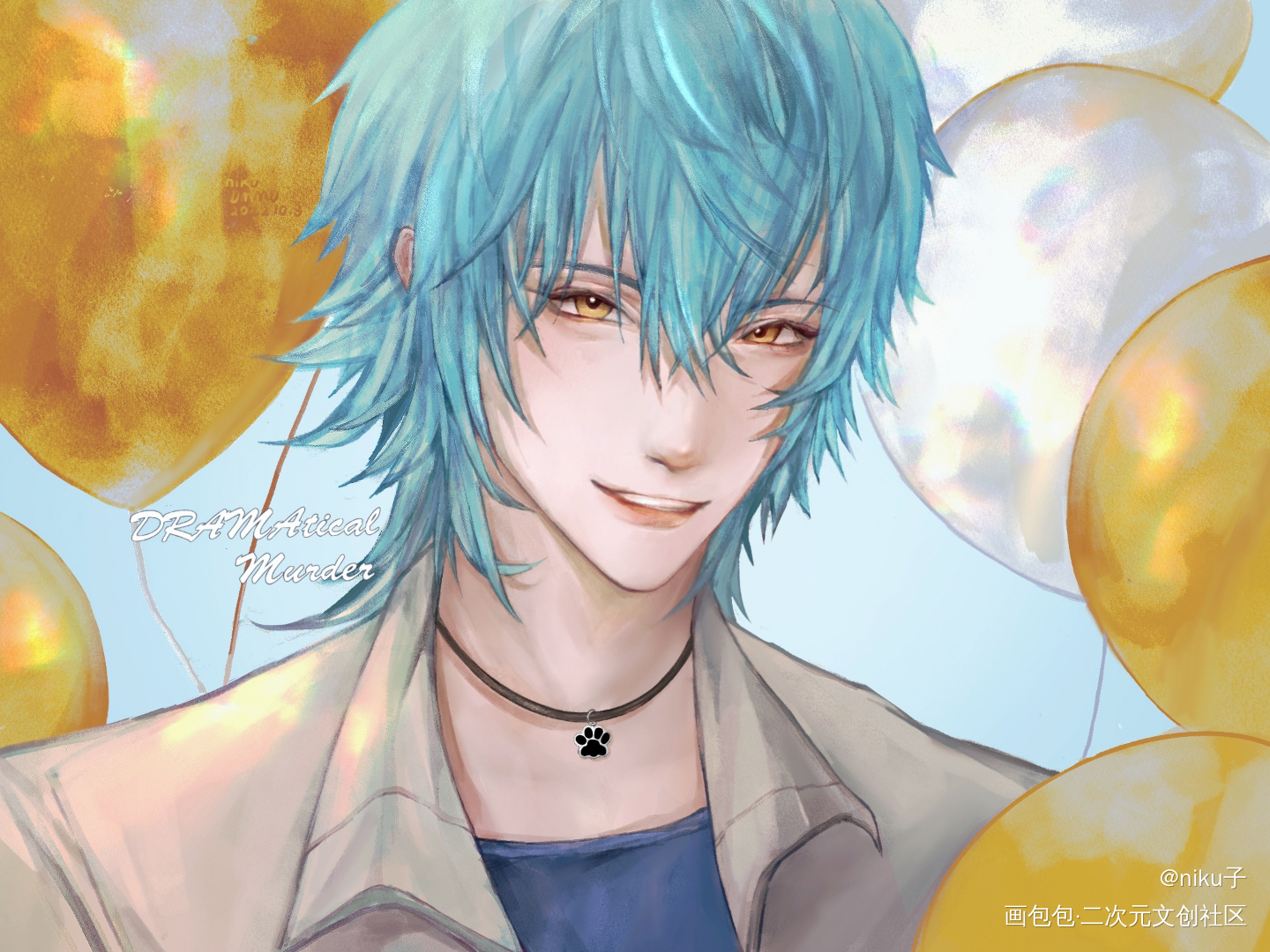 天使一定是蓝色。_戏剧性谋杀同人苍叶procreatedmmd绘画绘画作品