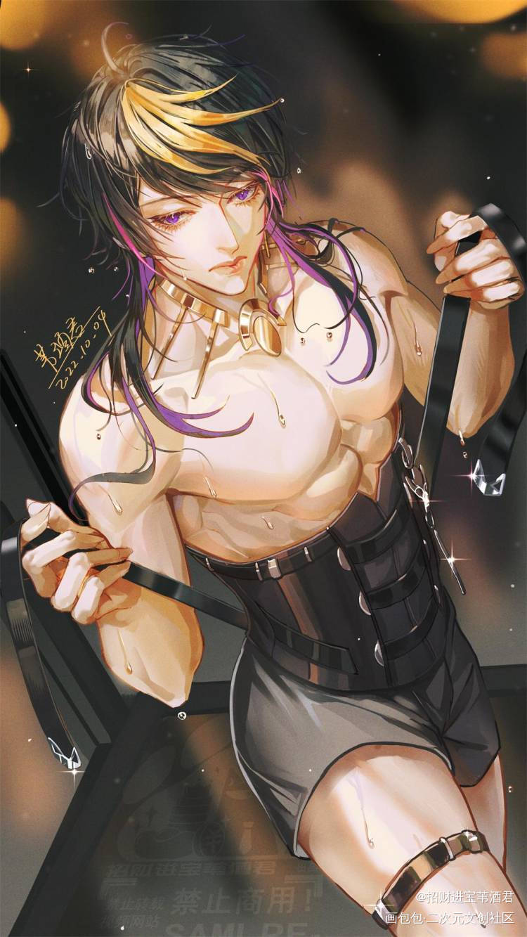 还差一张就可以开全员了_虚拟主播彩虹社shuyamino插画同人绘画作品