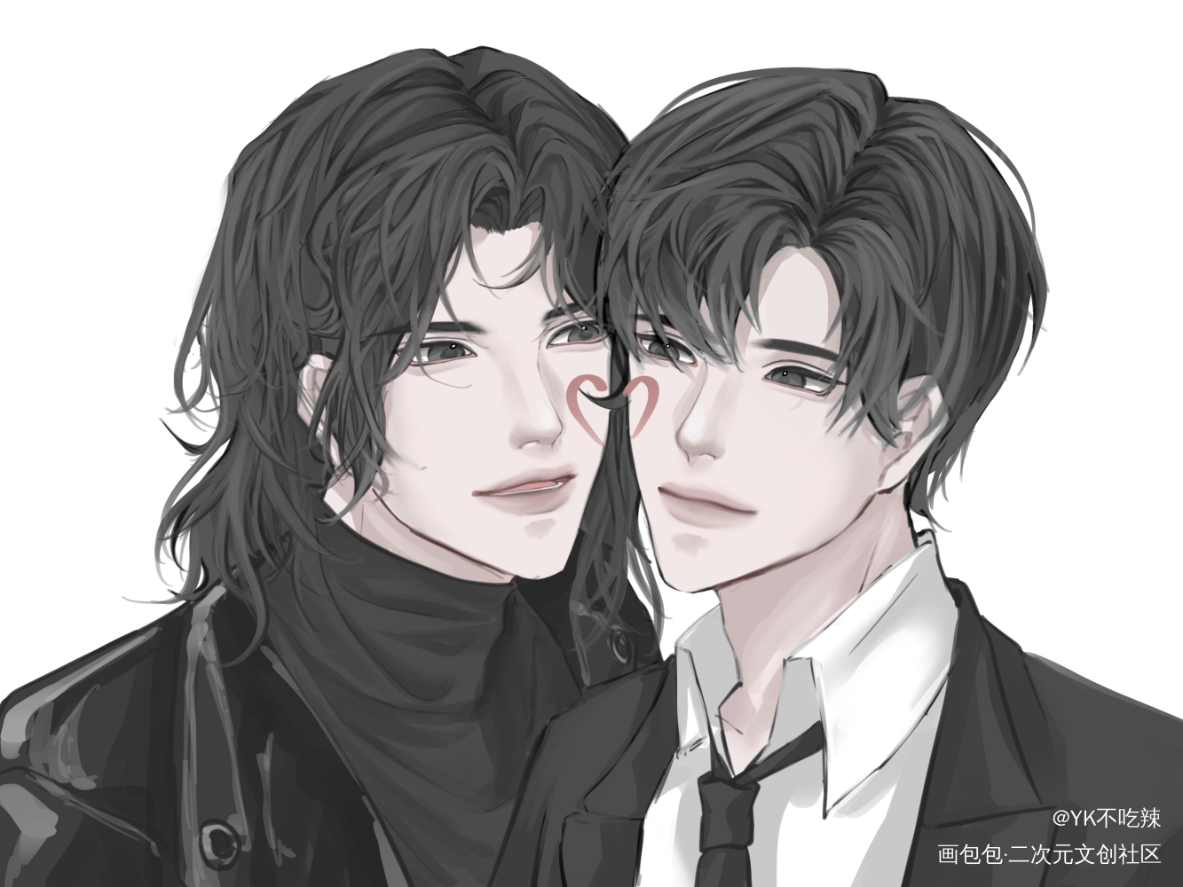 寒故贴贴_一醉经年188男团寒故板绘涂绘画作品
