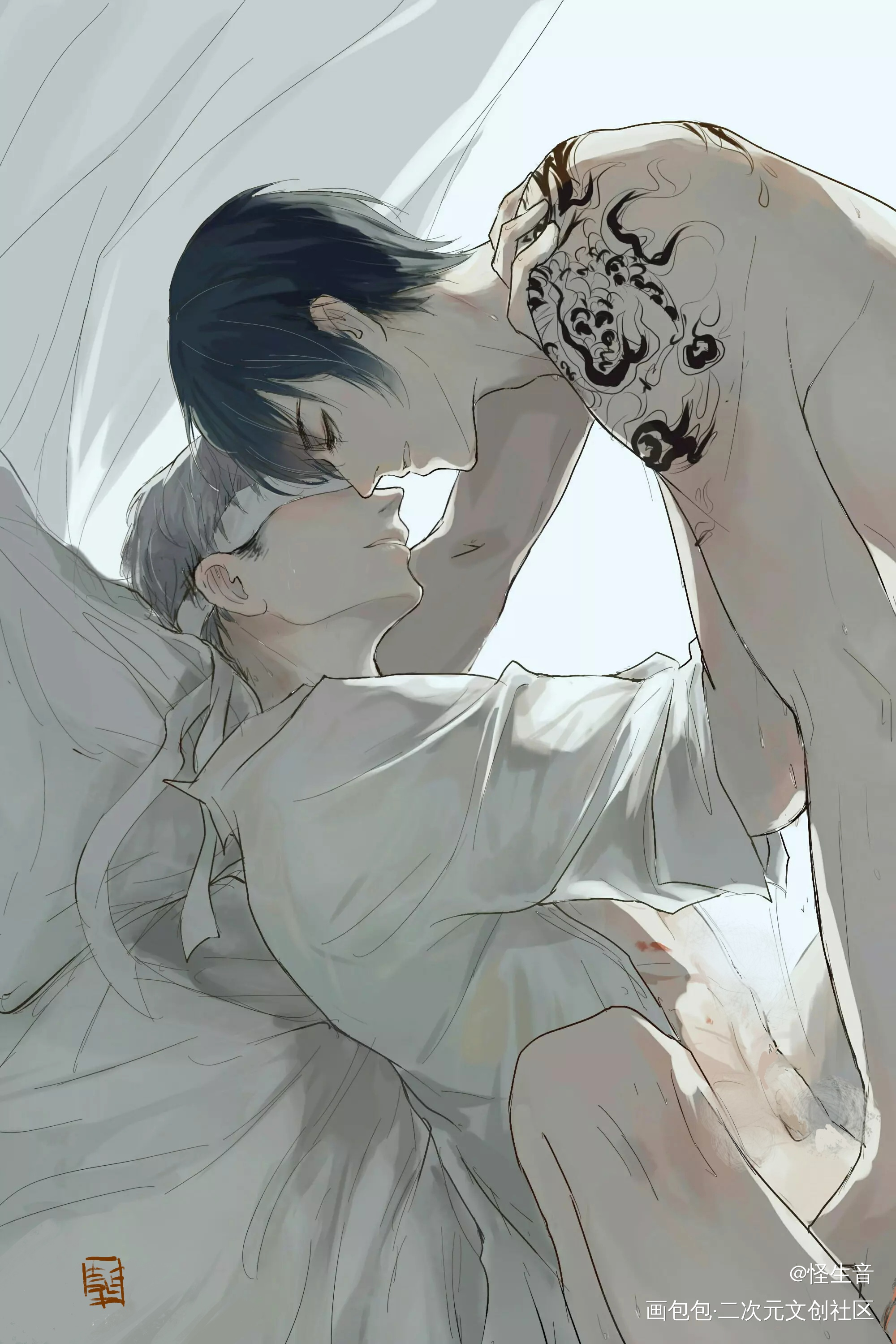 _盗墓笔记瓶邪绘画作品