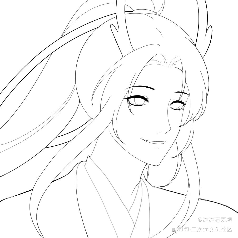 草稿-龙羡_魔道祖师忘羡魏无羡绘画作品
