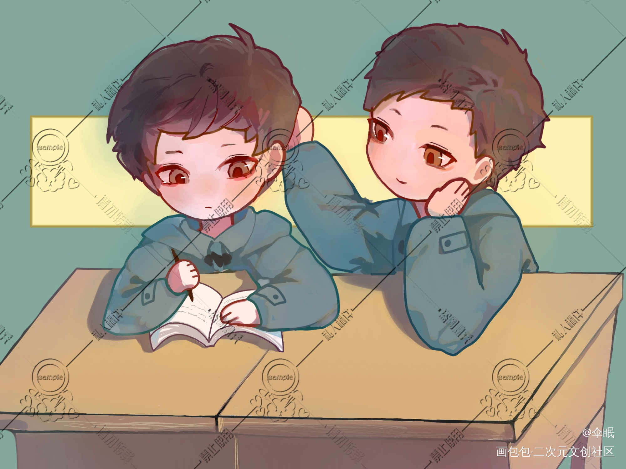 小学生俞白_小白杨188男团俞白绘画作品