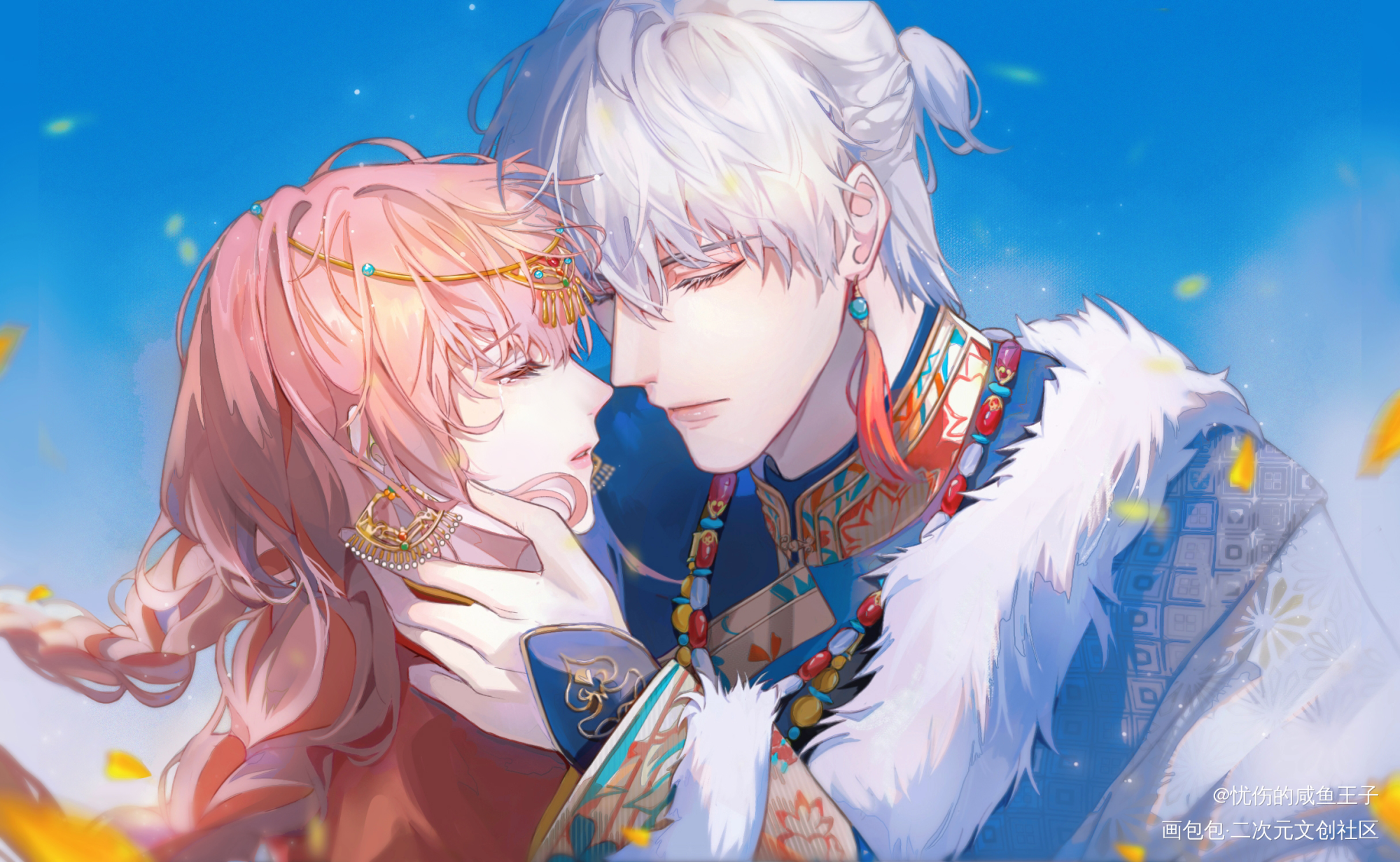 死生轮回，终将再会。_光与夜之恋齐司礼月华流光绘画作品