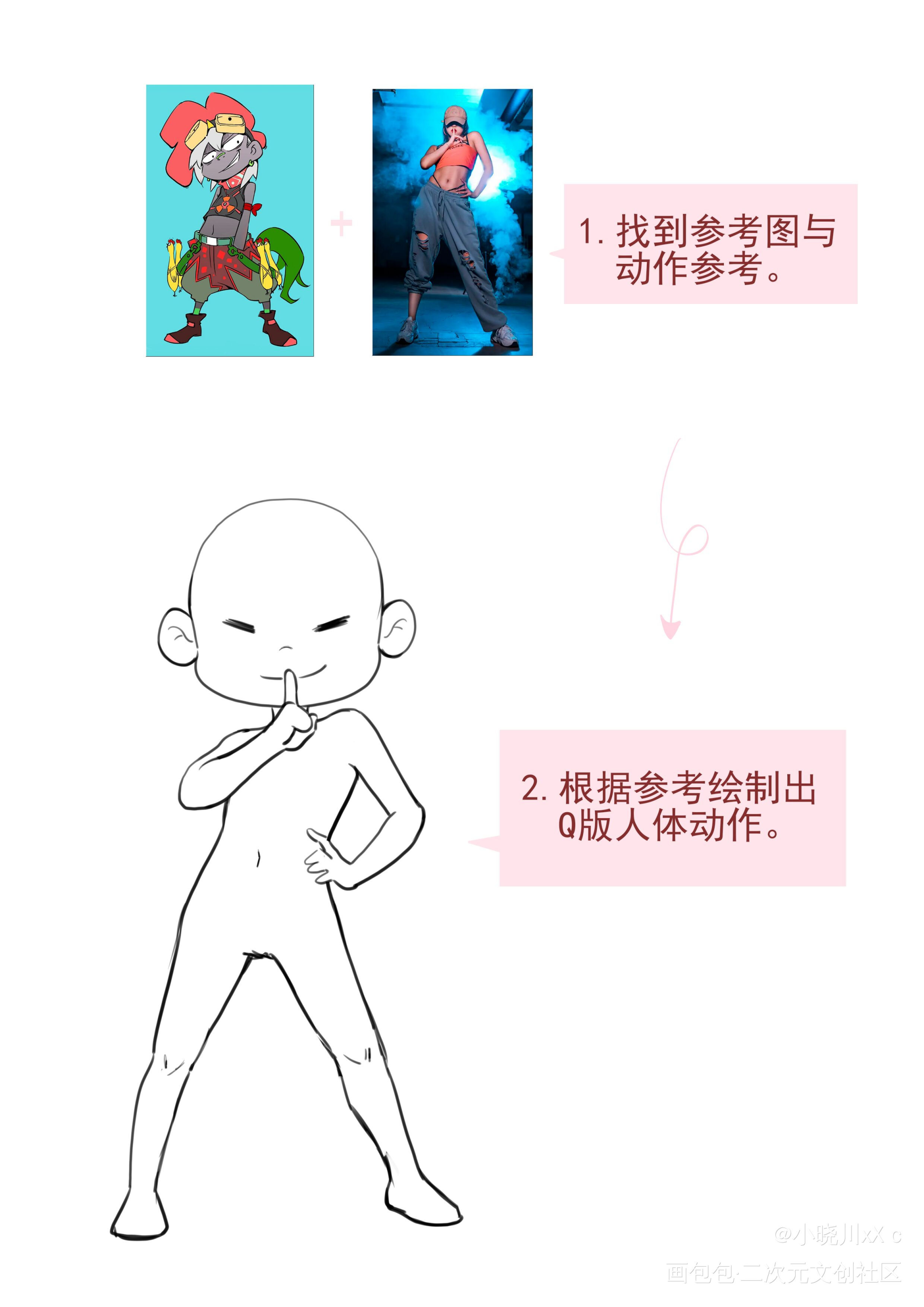 ❗️据说画张Q版只要这几步❗️_板绘涂平涂Q版我要上首推小晓川xXc板写绘画作品