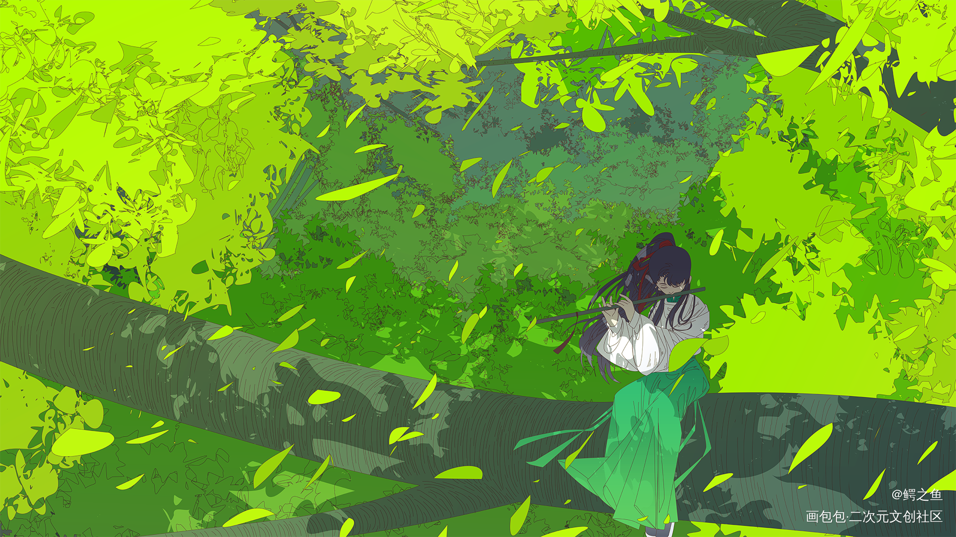 绿树林_绘画练习绘画绘画作品