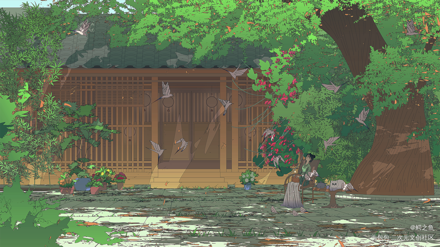 桂花树_绘画练习绘画绘画作品