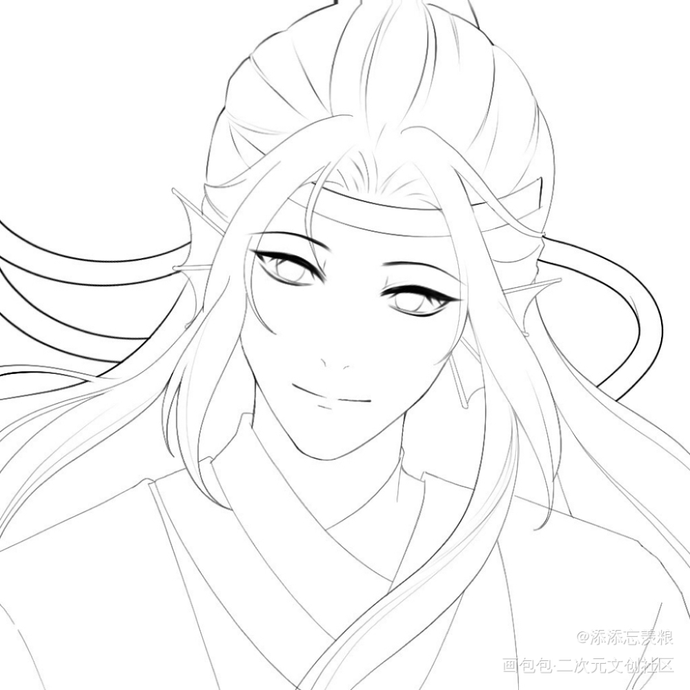 草稿小叽_魔道祖师忘羡蓝忘机绘画作品