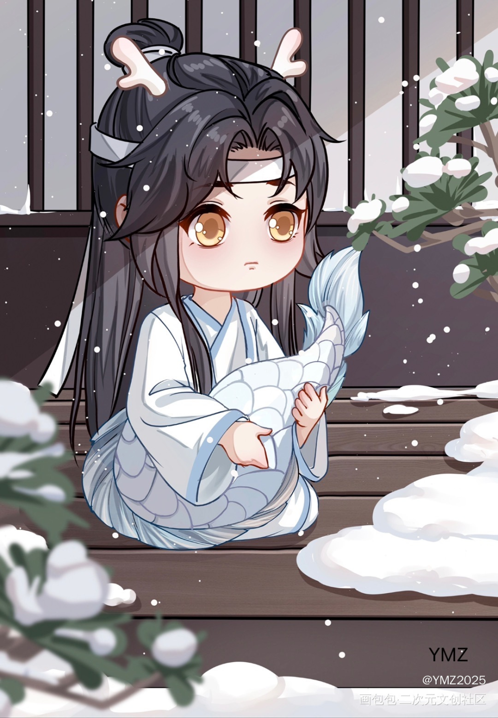 小龙叽_魔道祖师蓝忘机绘画作品