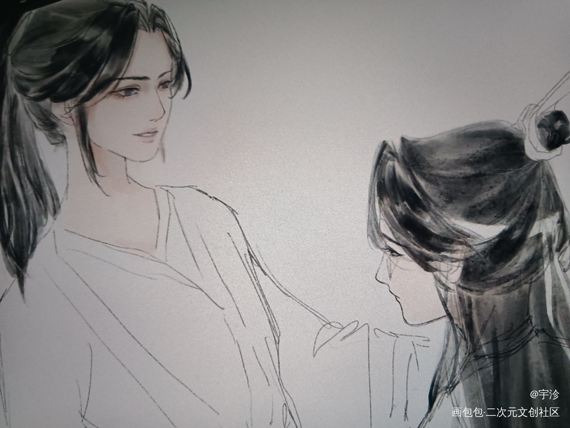 同框_魔道祖师忘羡procreate绘画作品