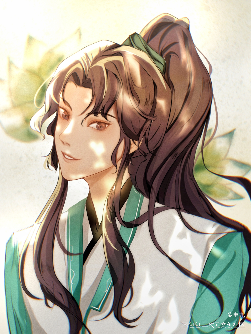 我见犹怜的小白花~_人渣反派自救系统洛冰河绘画作品