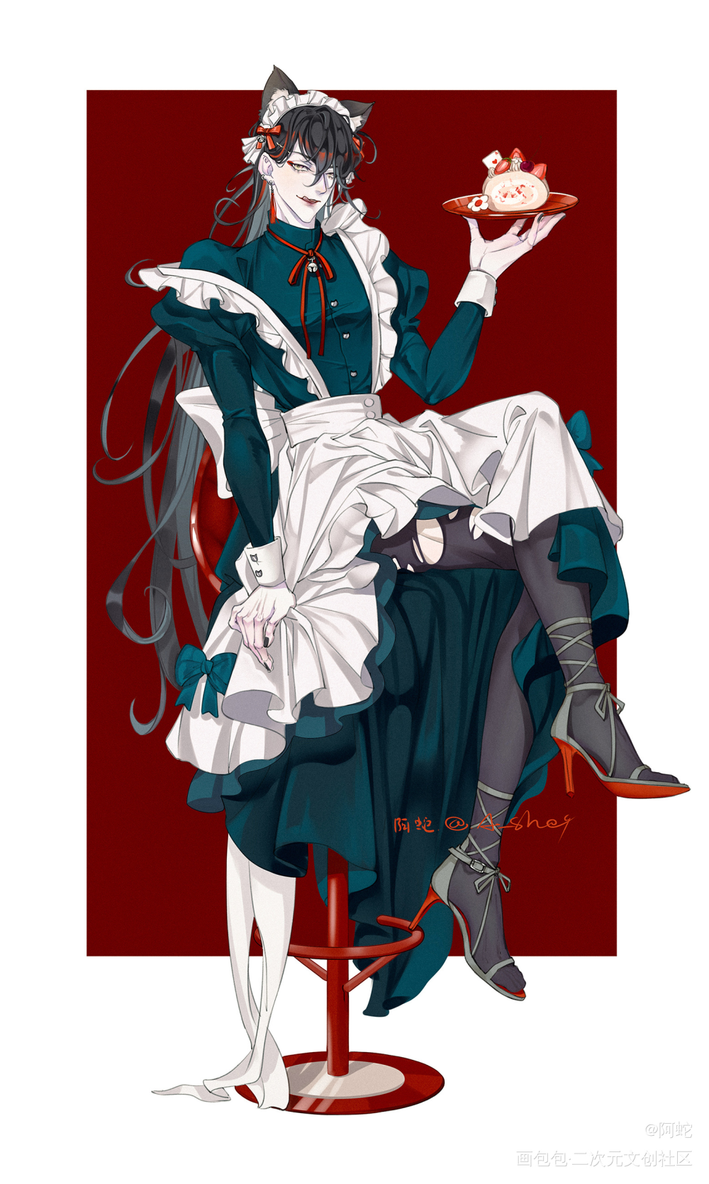 女仆爹∠( ᐛ 」∠)＿_插画同人voxakuma板绘绘画绘画作品