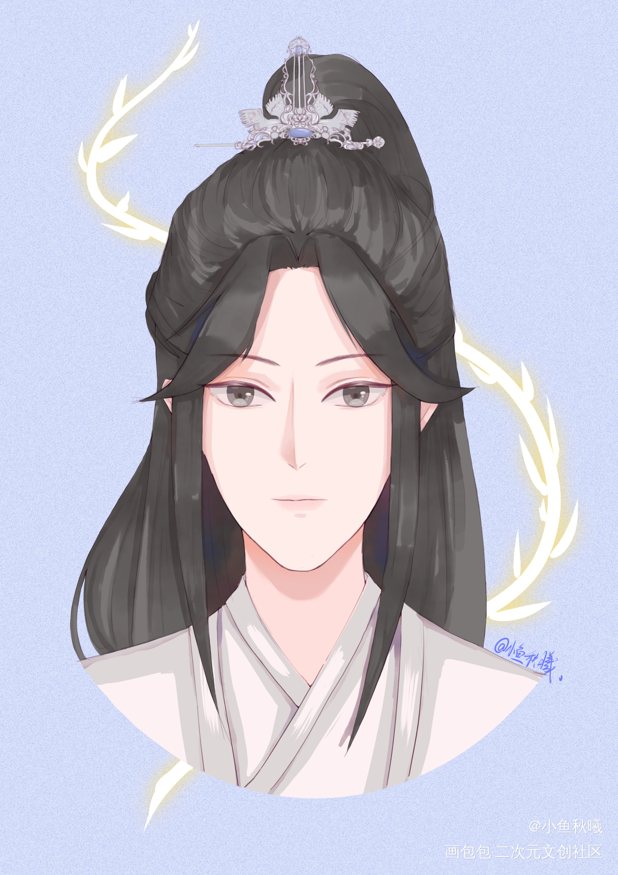_二哈和他的白猫师尊楚晚宁绘画作品