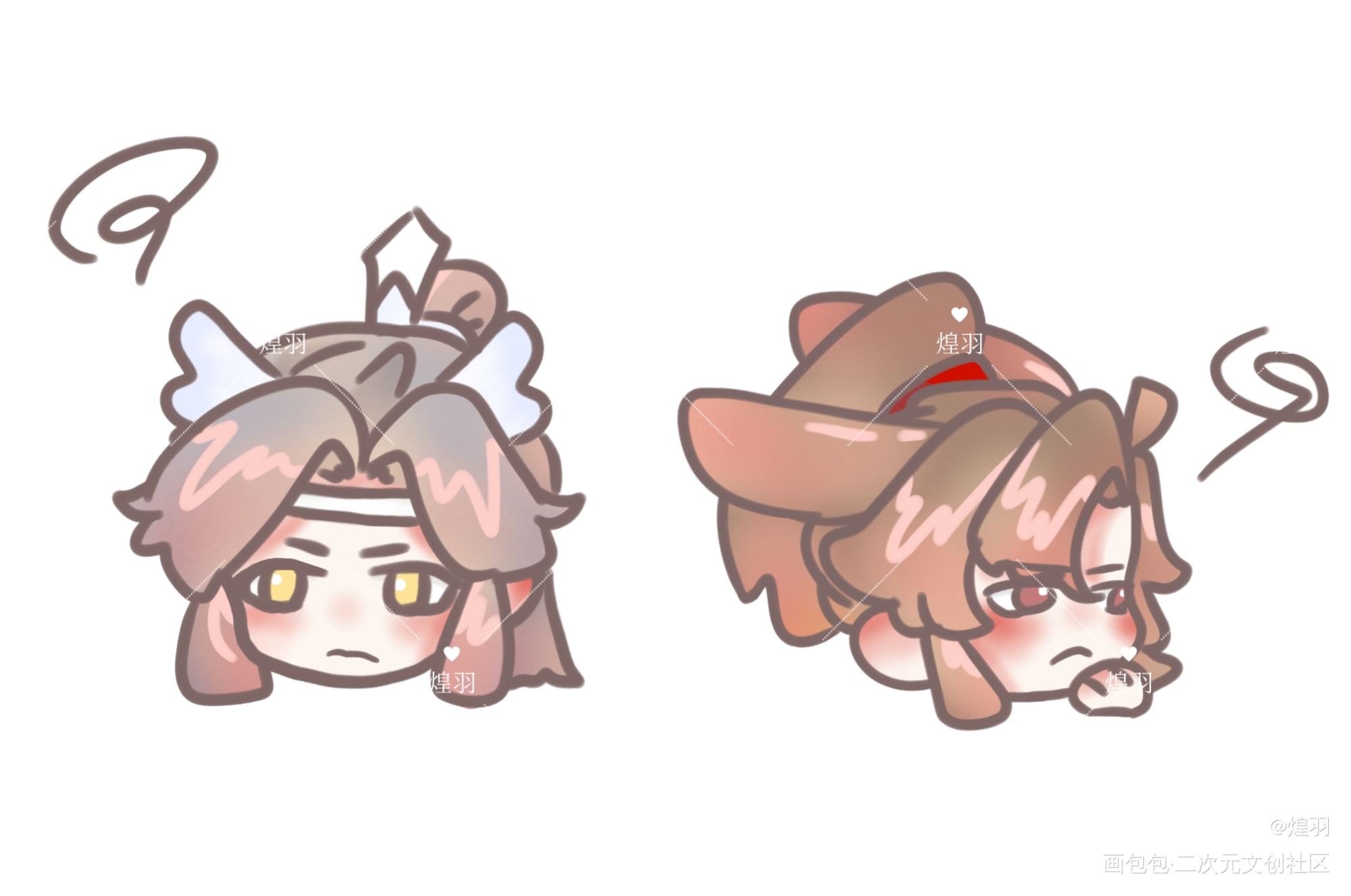 龙叽兔羡_魔道祖师忘羡Q版墨香铜臭绘画作品