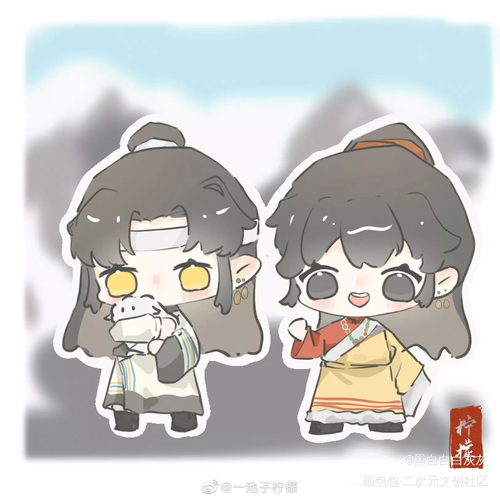 忘羡_魔道祖师忘羡蓝忘机魏无羡魏无羡蓝忘机我要上首推绘画作品