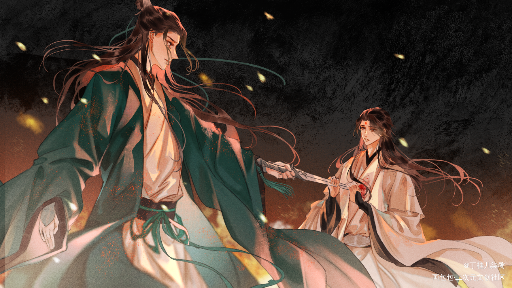 《春山何字解》的部分曲绘！_人渣反派自救系统冰秋古风墨香铜臭绘画作品