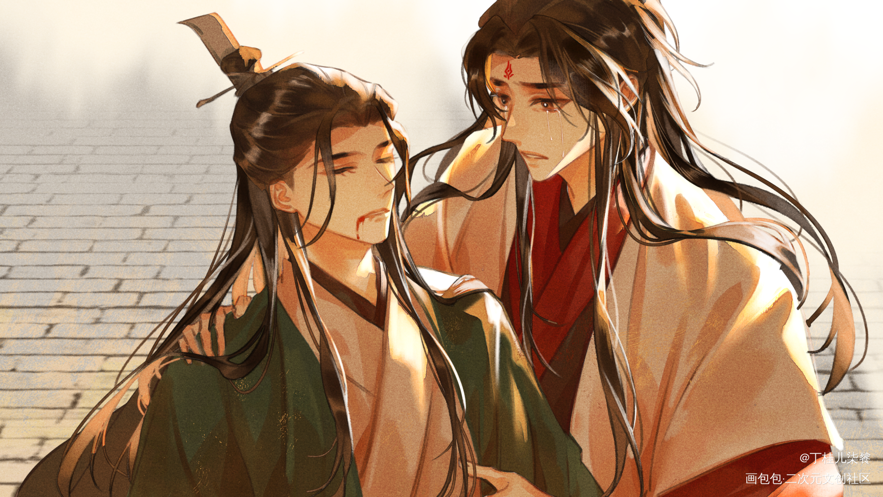 《春山何字解》的部分曲绘！_人渣反派自救系统冰秋古风墨香铜臭绘画作品