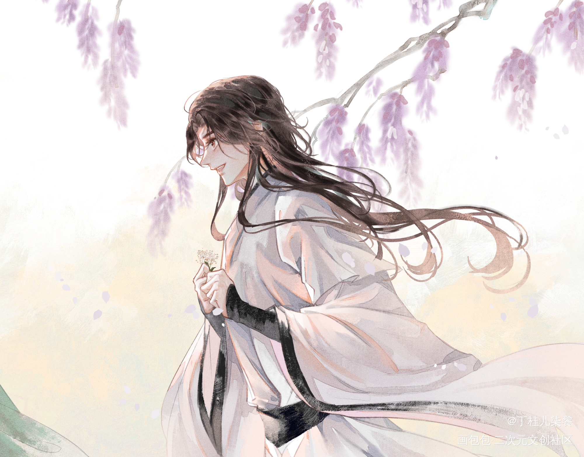 《春山何字解》的部分曲绘！_人渣反派自救系统冰秋古风墨香铜臭绘画作品