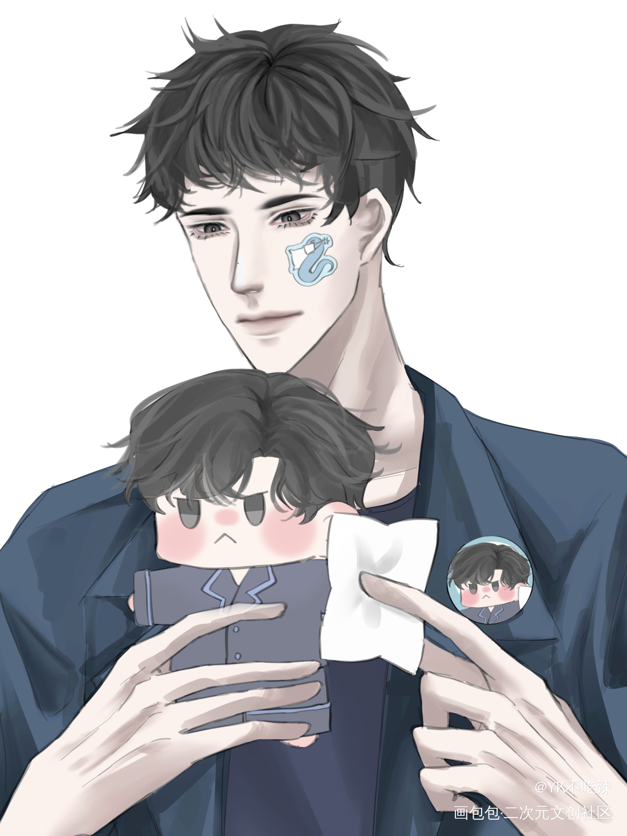 哪个小盆友又在离家出走啊_火焰戎装188男团宫任板绘涂绘画作品