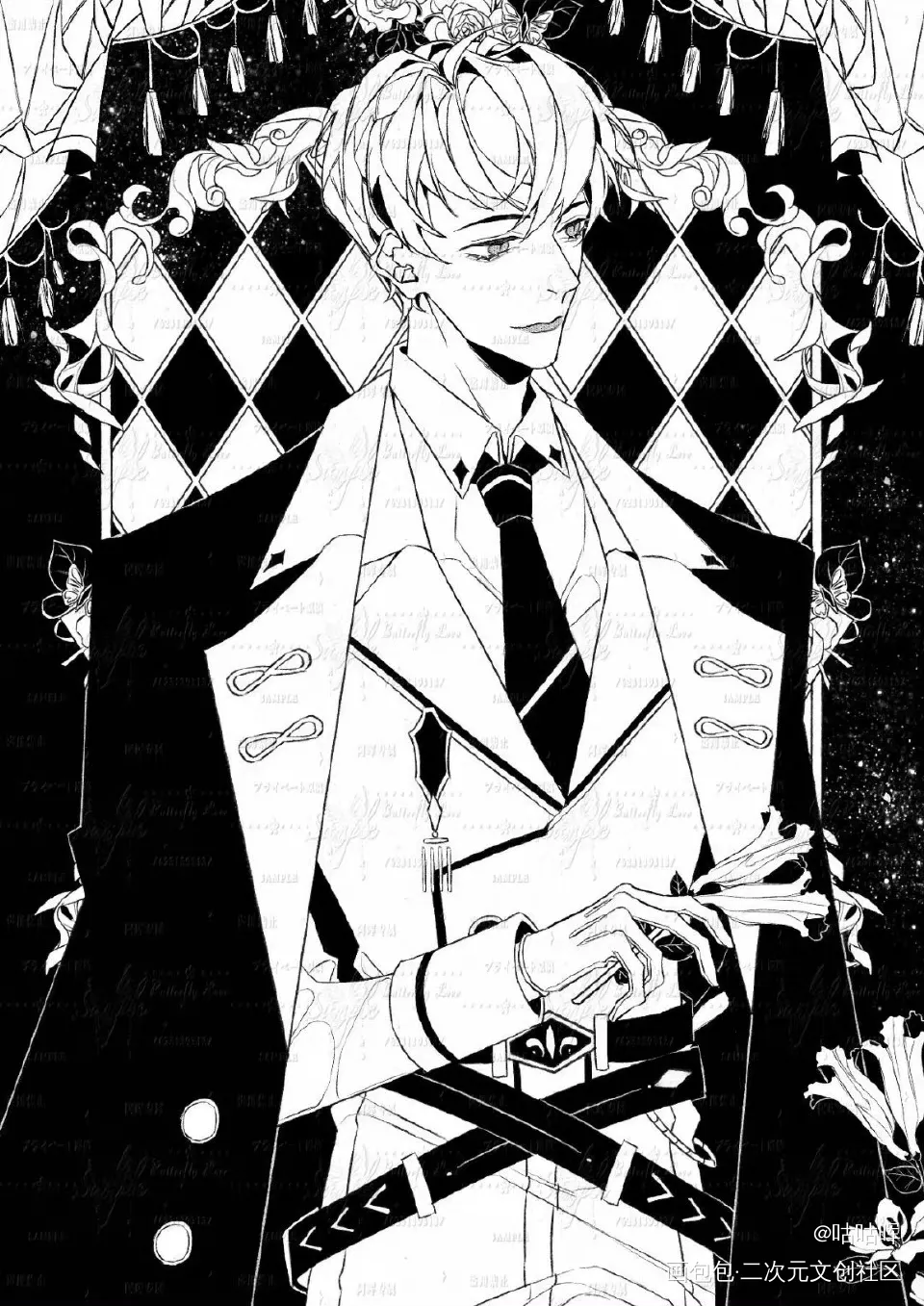 晏周·Tloml_职业替身188男团晏周绘画作品
