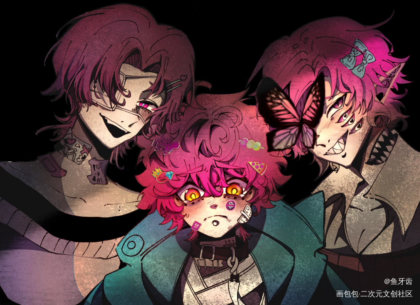 _指绘摸鱼自设oc绘画作品