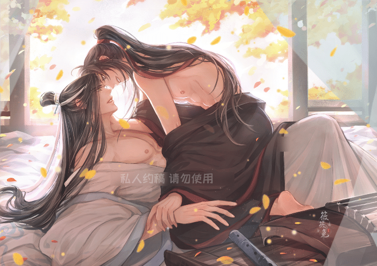 琴笛-秋_魔道祖师忘羡绘画作品