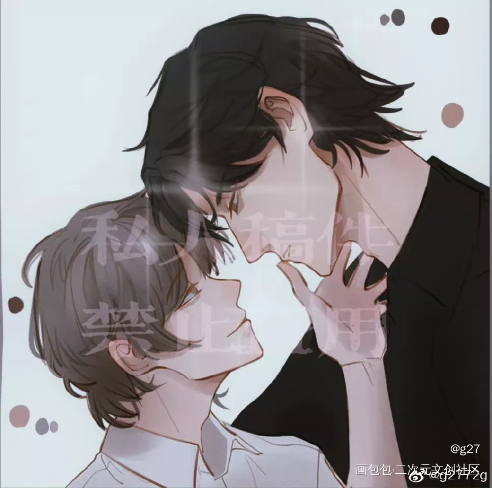 吻_明日星程绘画作品