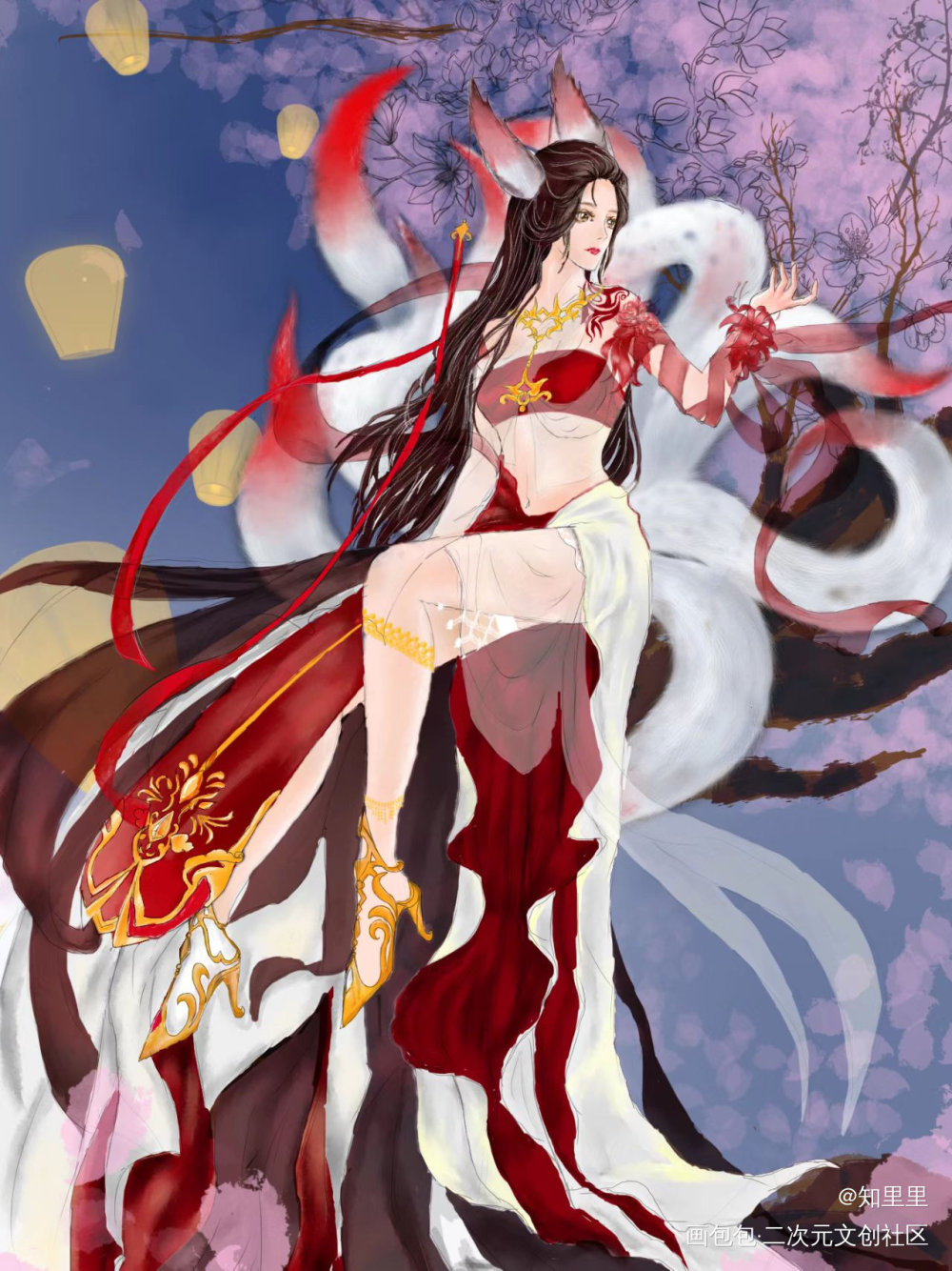 _板绘涂摸鱼页中国风绘画作品