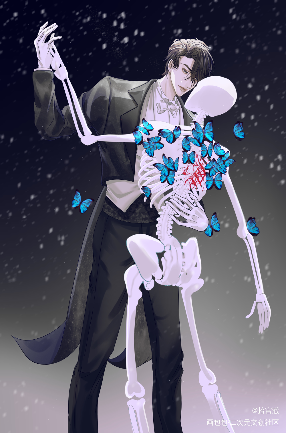 跳支舞吧_职业替身188男团晏明修绘画作品