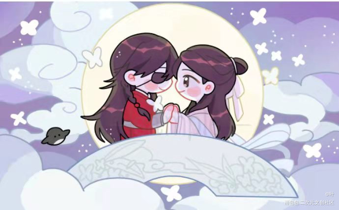 花怜_天官赐福花怜绘画作品