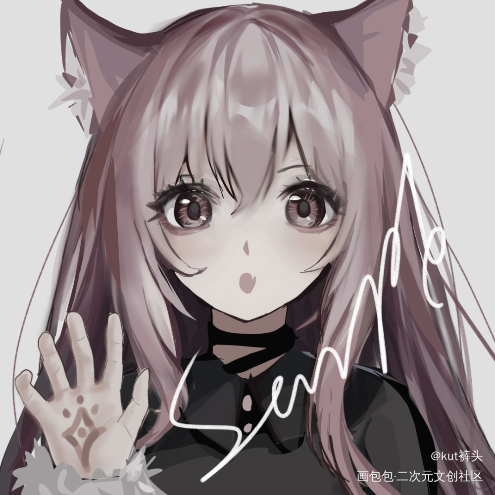 接点摸鱼头60r_头像接稿二创约稿绘画绘画作品