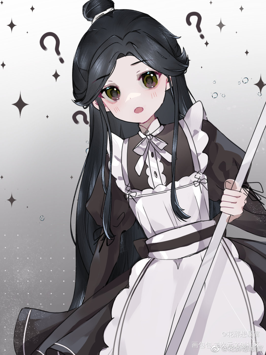 女仆怜:三郎？_天官赐福花怜墨香铜臭绘画作品