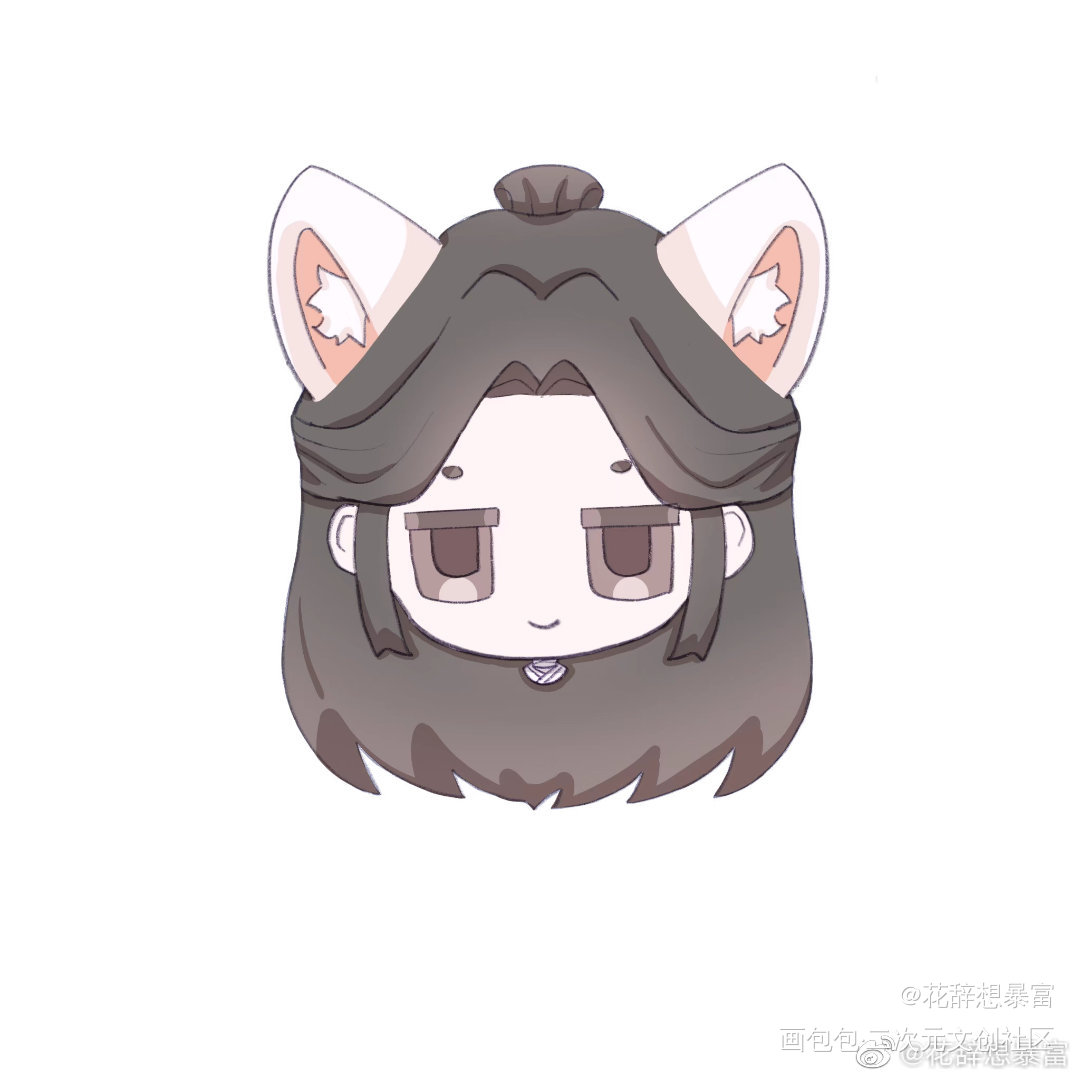 猫猫怜_天官赐福花怜墨香铜臭绘画作品