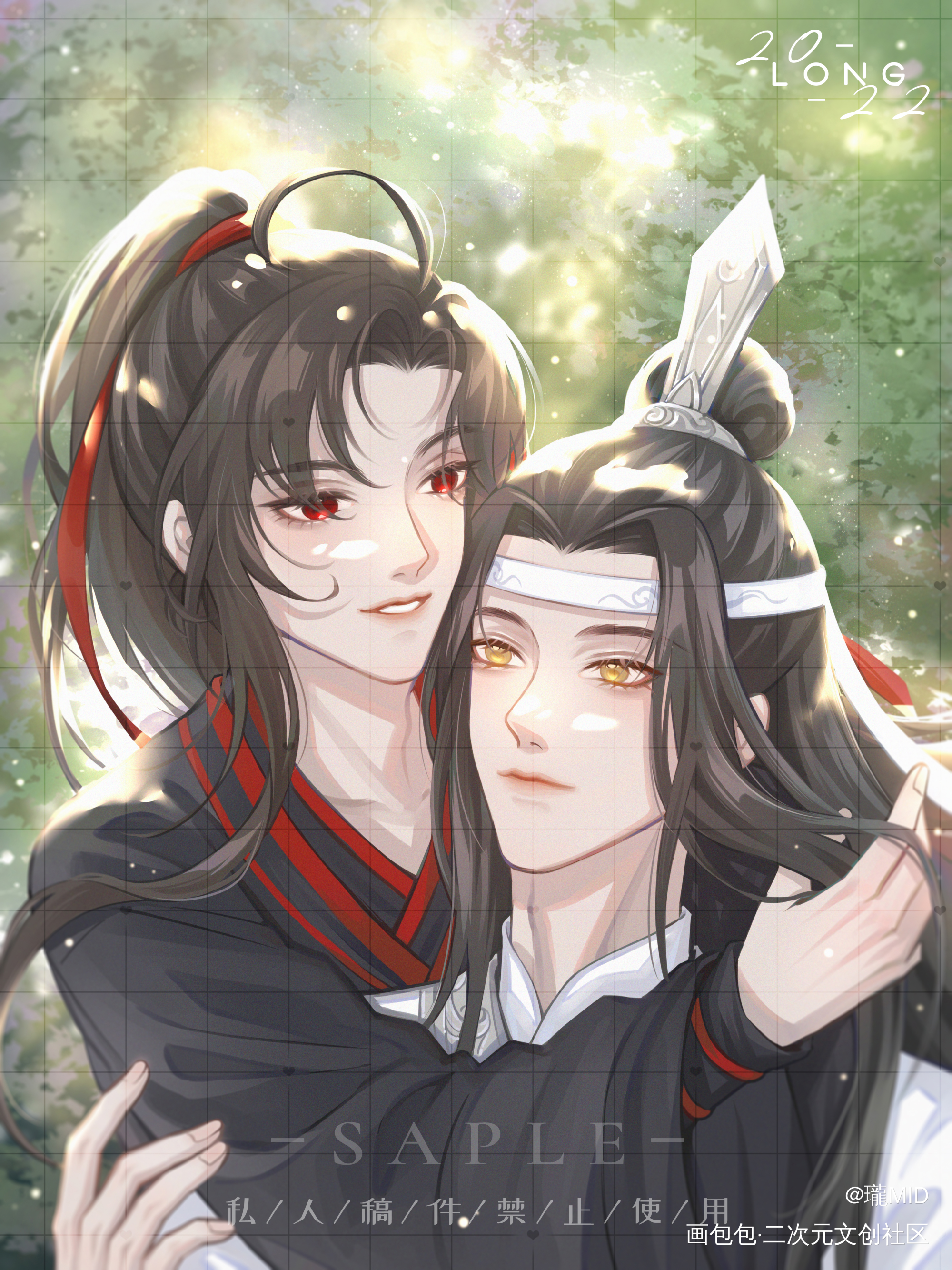 忘羡稿子·十七_魔道祖师忘羡头像绘画作品
