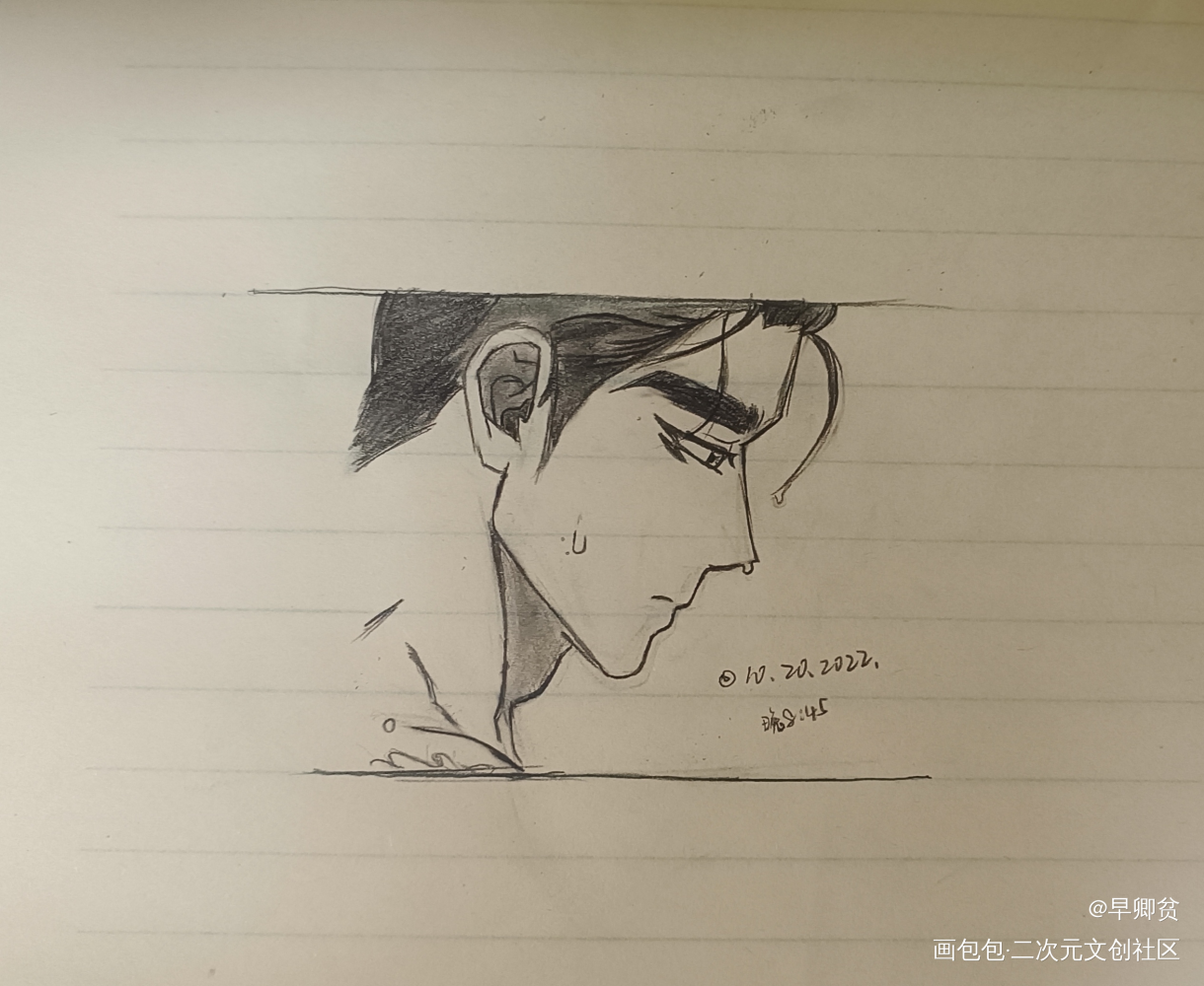 明天发导出线稿_铅笔摸鱼页手绘绘画作品