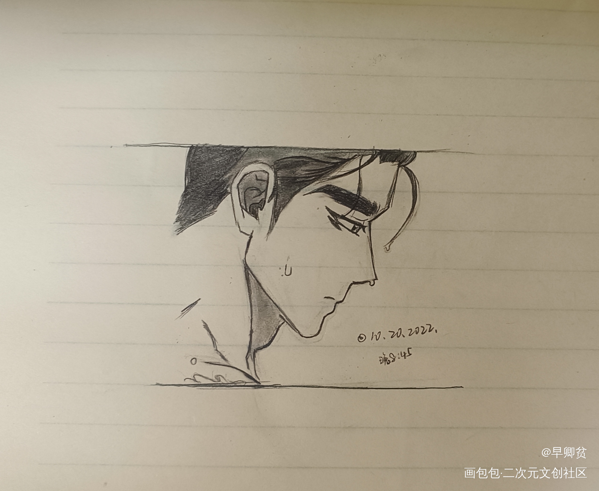 明天发导出线稿_铅笔摸鱼页手绘绘画作品