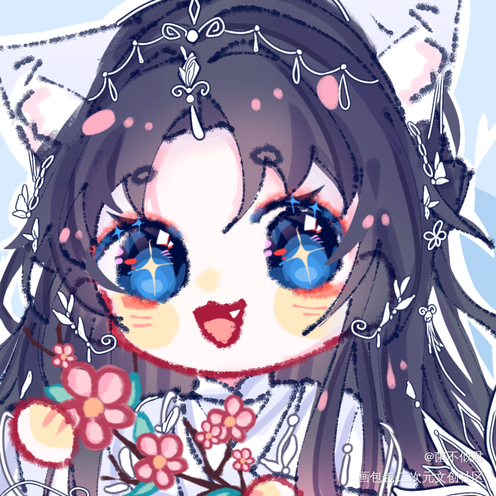 猫猫_二哈和他的白猫师尊楚晚宁绘画作品