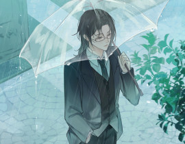 雨中_绘画作品