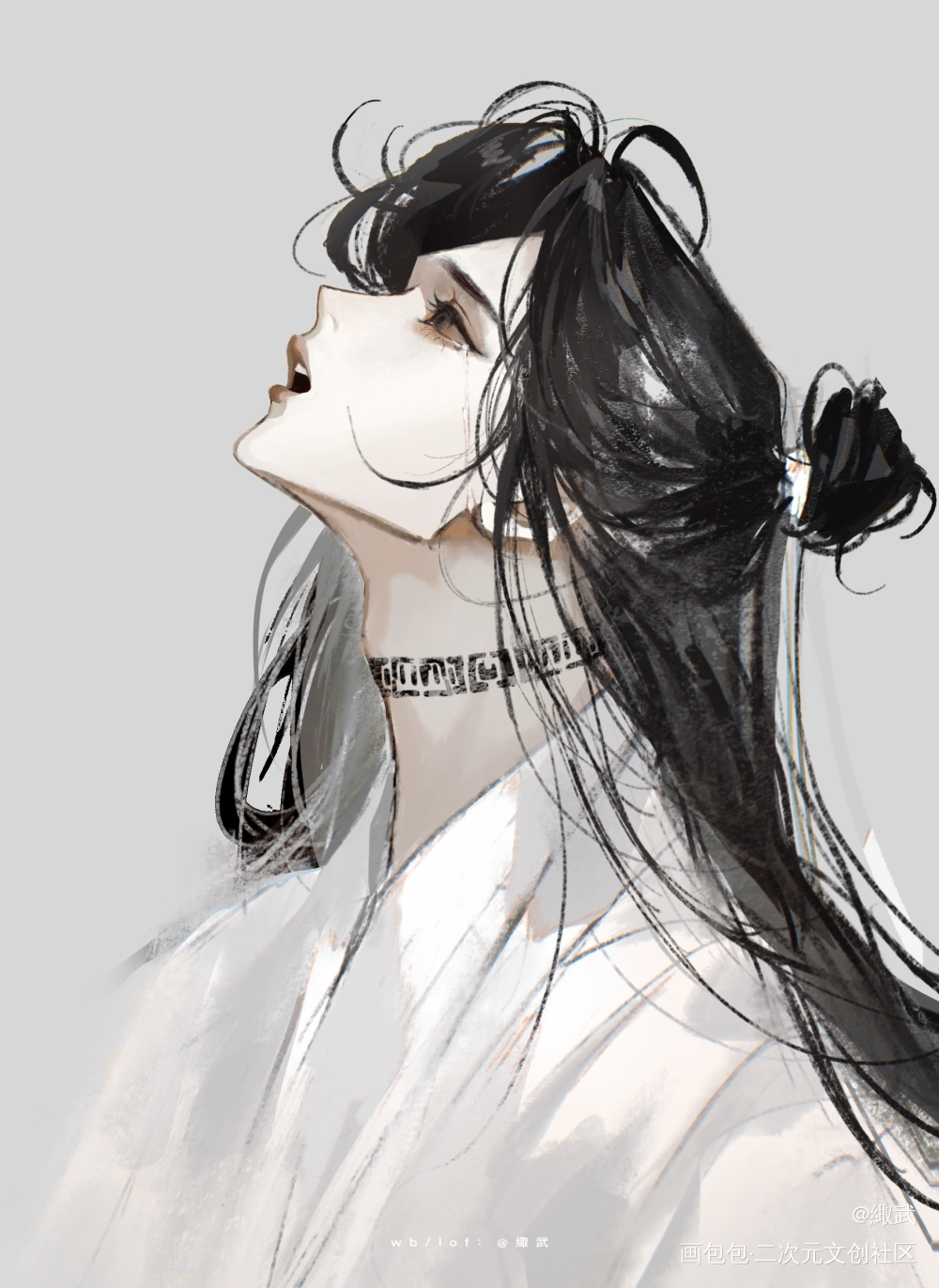 痛苦……_天官赐福谢怜板绘涂绘画作品
