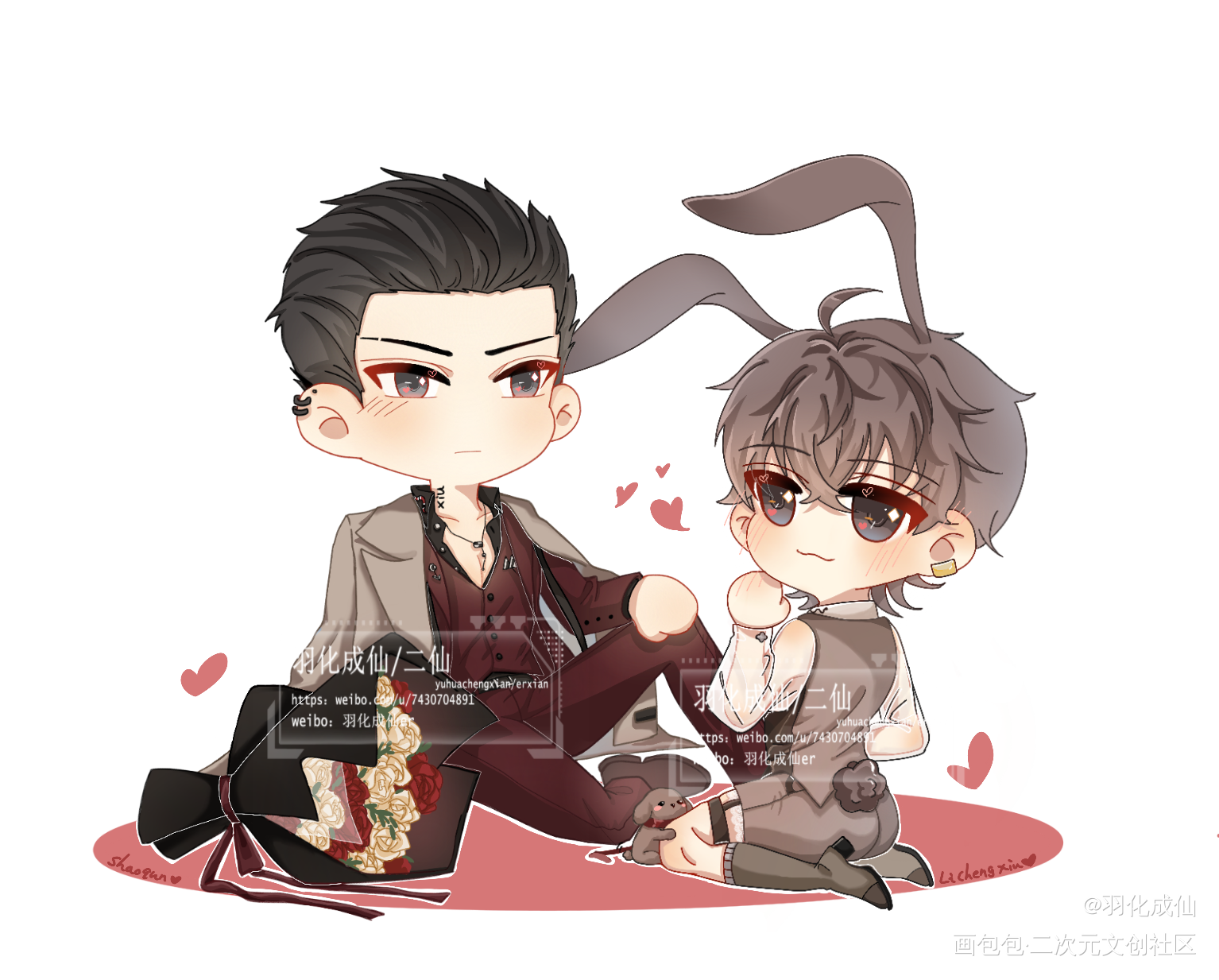 群秀_娘娘腔188男团群秀李程秀邵群Q版同人绘画作品