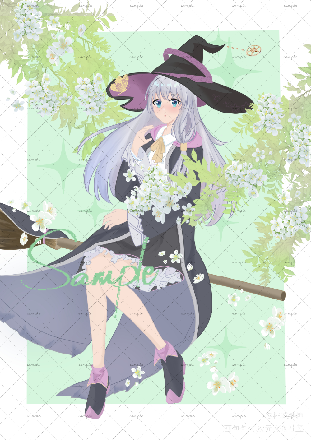 魔女魔女_魔女之旅伊蕾娜日系平涂日系绘画作品