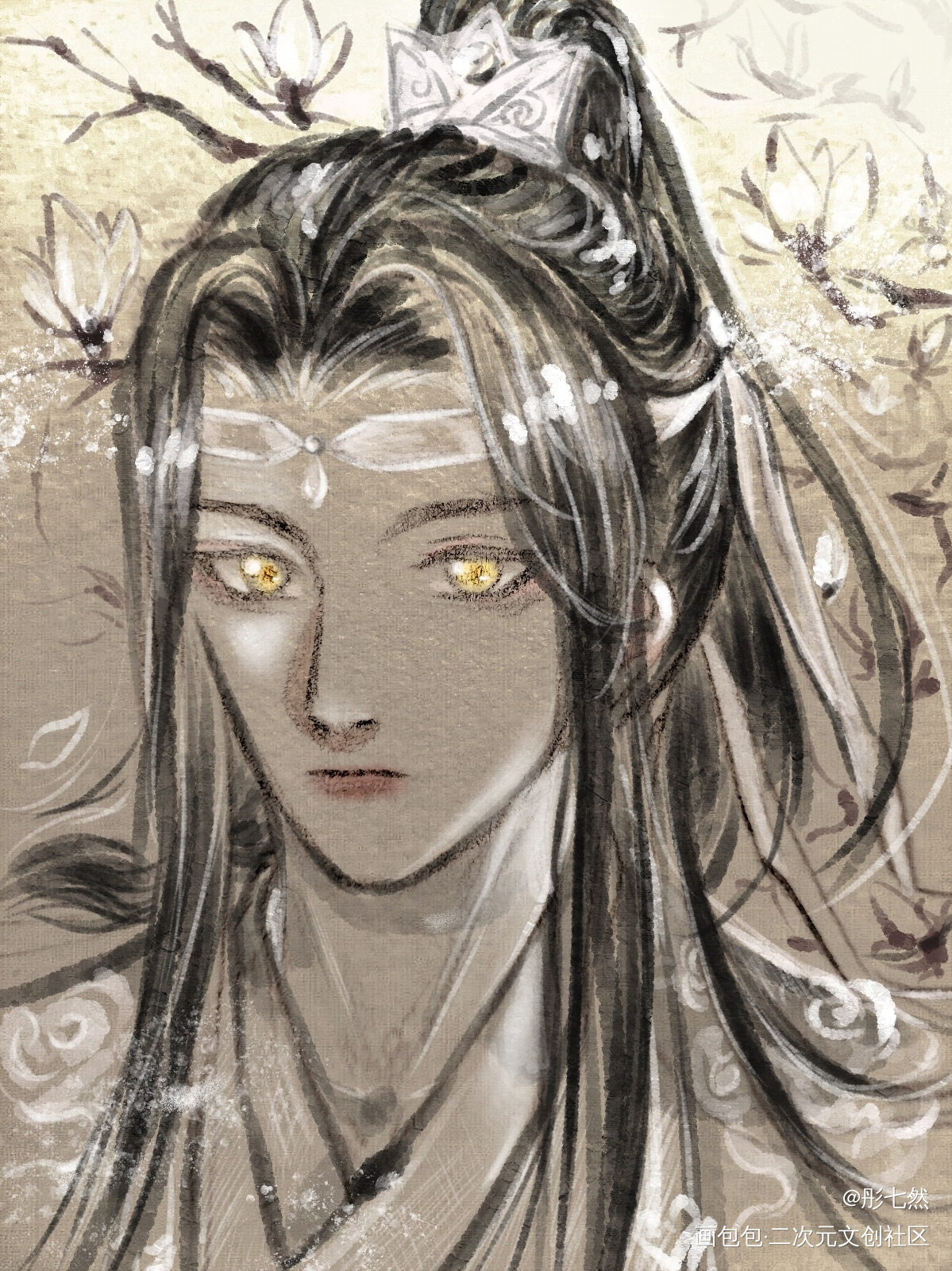 忘机♡_魔道祖师蓝忘机板绘涂同人绘画作品