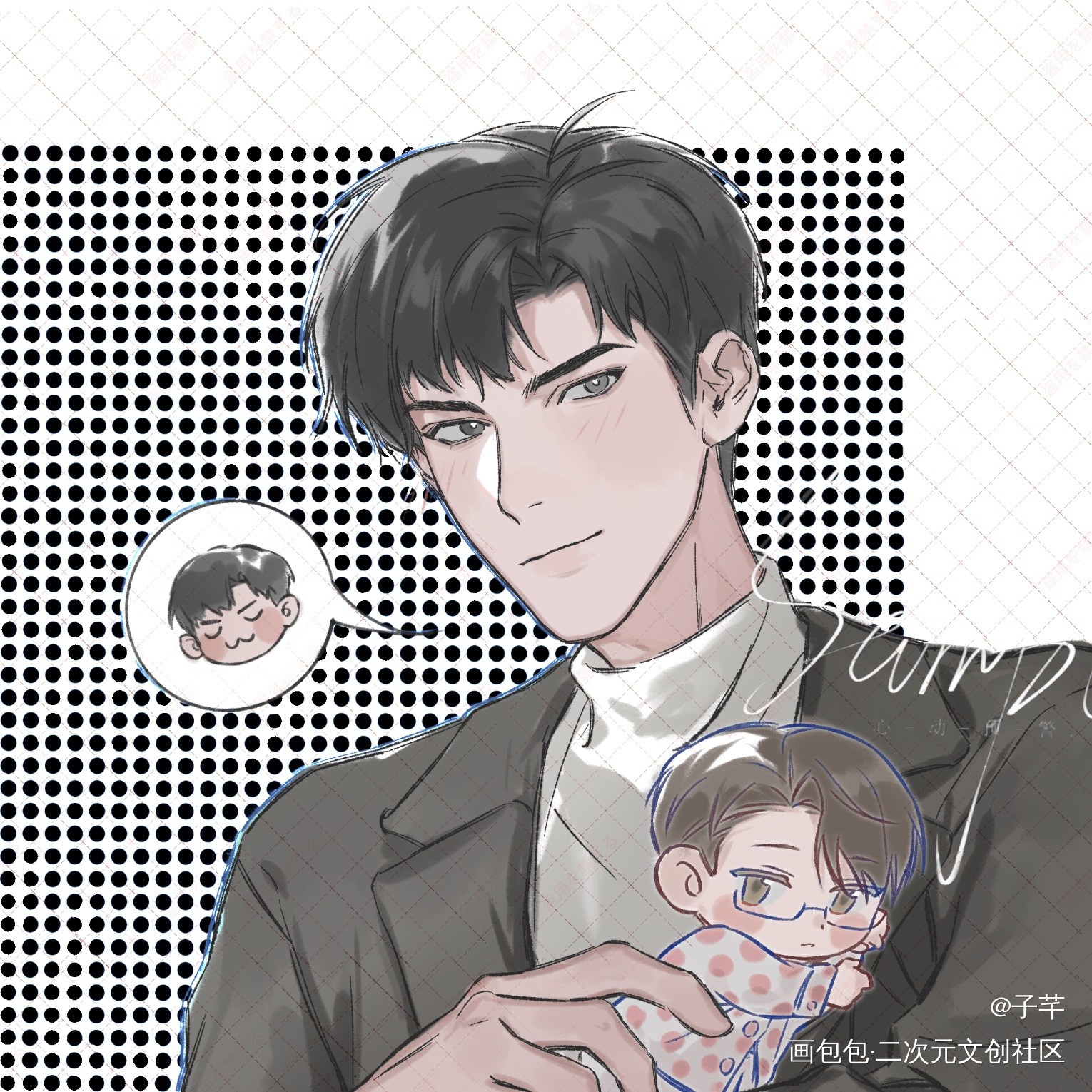 原炀裴裴～_针锋对决188男团原顾绘画作品