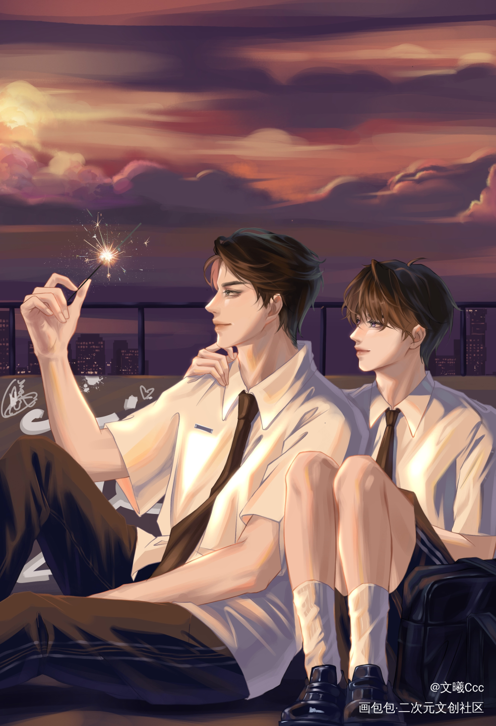 假如我们年少就相爱_娘娘腔188男团群秀李程秀邵群绘画作品