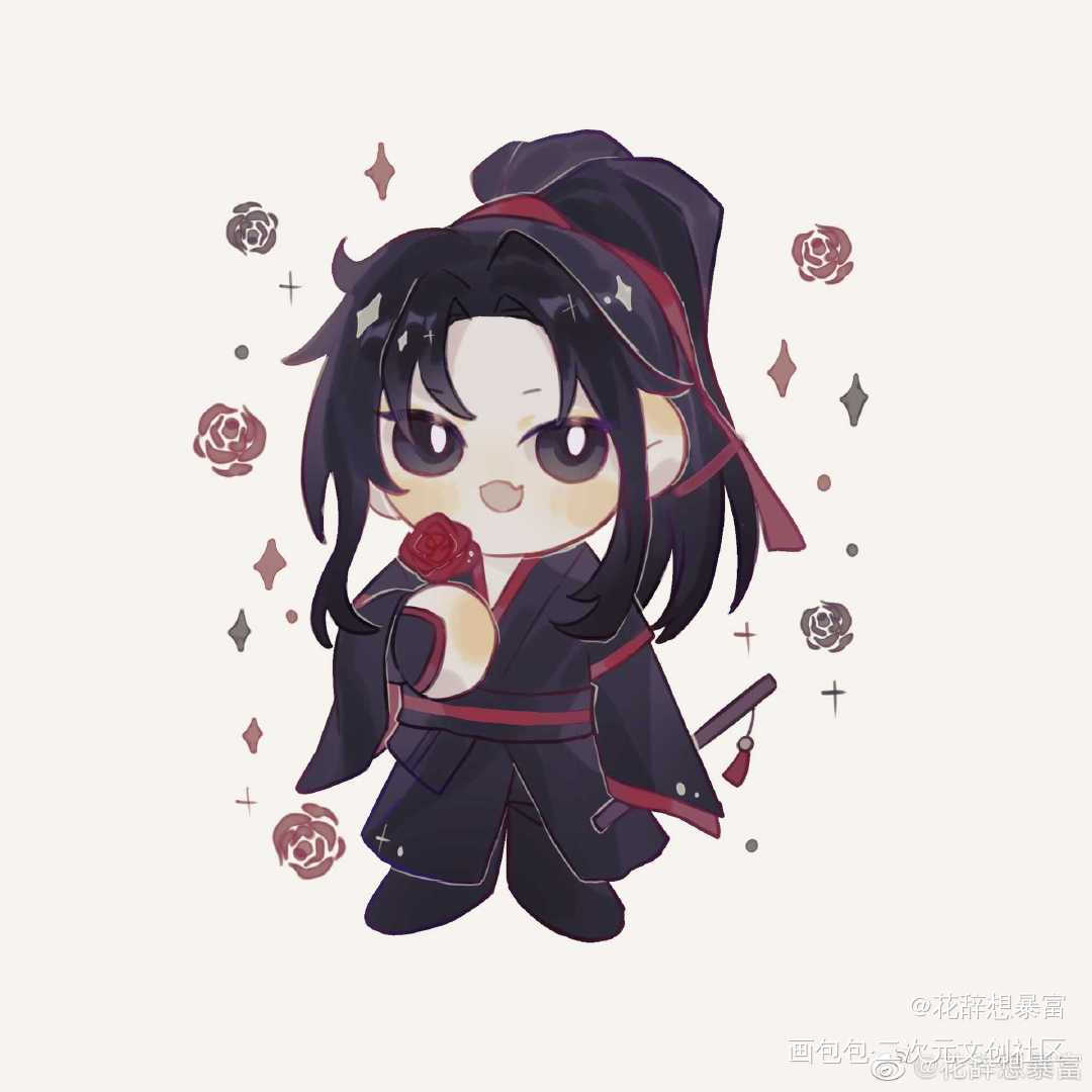 蓝湛，这还拿不下你？_魔道祖师忘羡墨香铜臭绘画作品