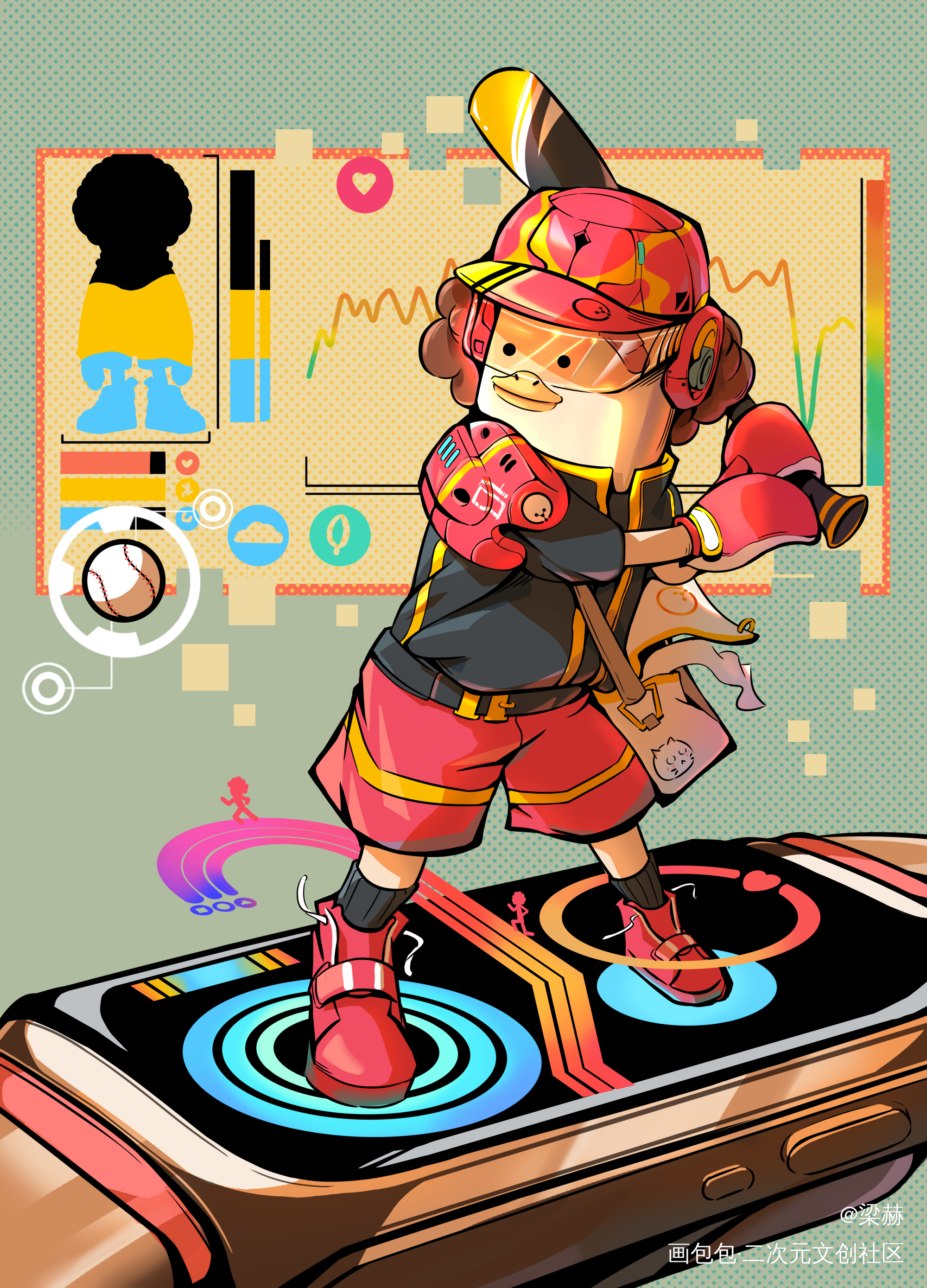 潮小艺—朋克养生系列_绘本插画插图绘画作品