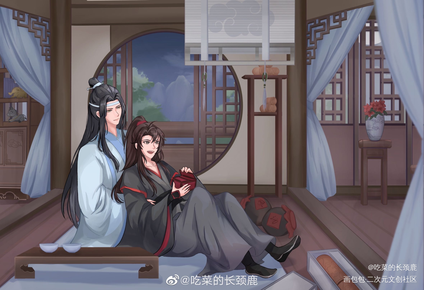 魏无羡生日快乐_魔道祖师忘羡蓝忘机魏无羡蓝忘机魏无羡平涂魏无羡1031生日快乐墨香铜臭绘画作品