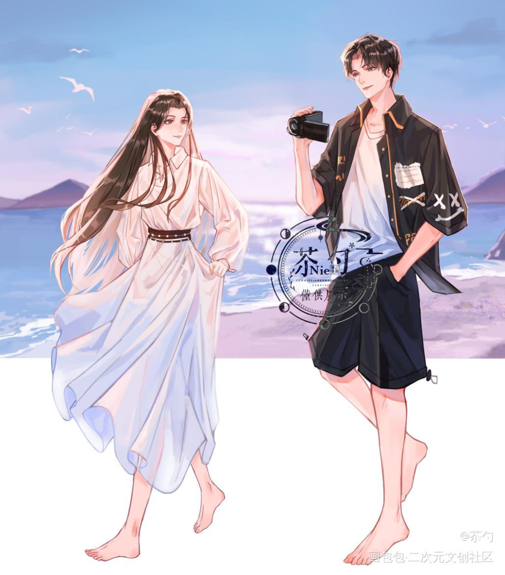 稿子_盛夏绵绵冰约稿绘画作品