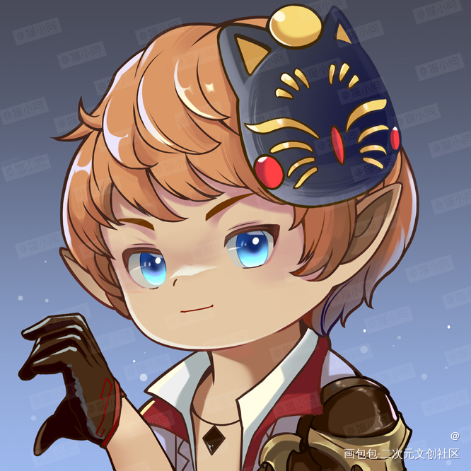 两只肥肥_最终幻想14拉拉肥ff14oc绘画作品