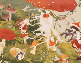 采菌_绘画作品